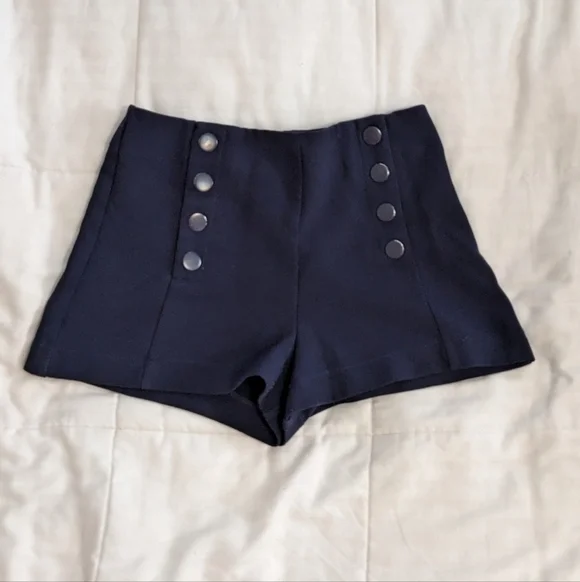 Forever 21 dark blue shorts size 27 - Picture 1 of 4
